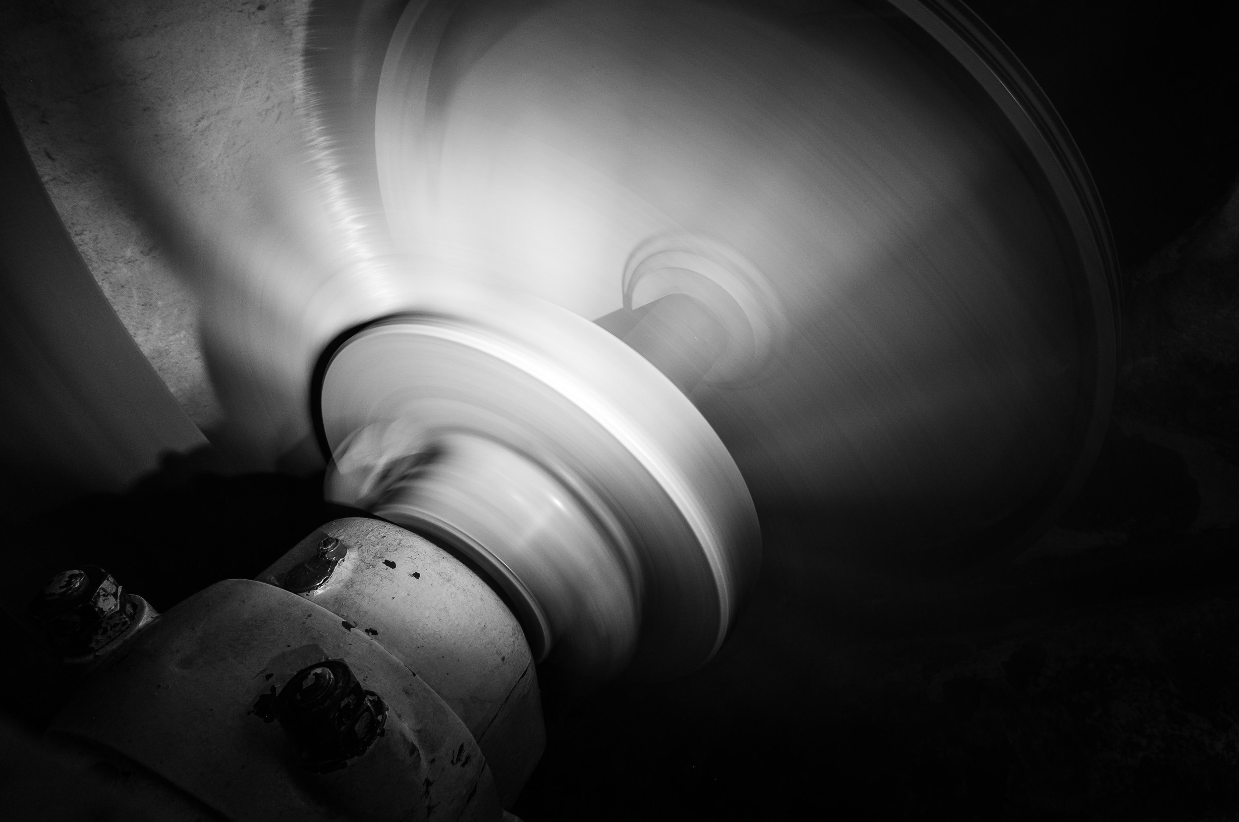 black and white picture of Turbine